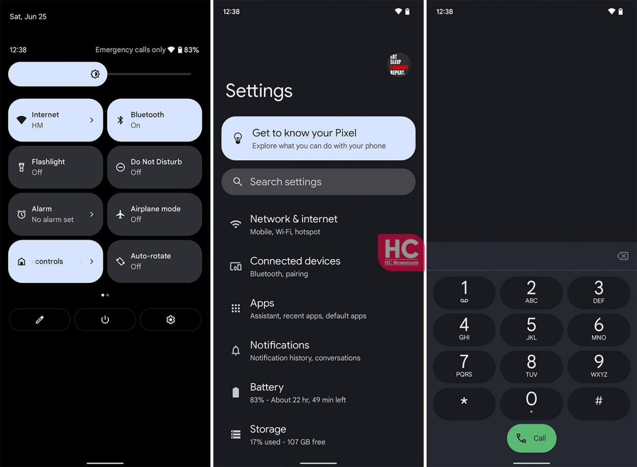 Google Android 12 dark mode