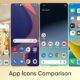 app icons comparison