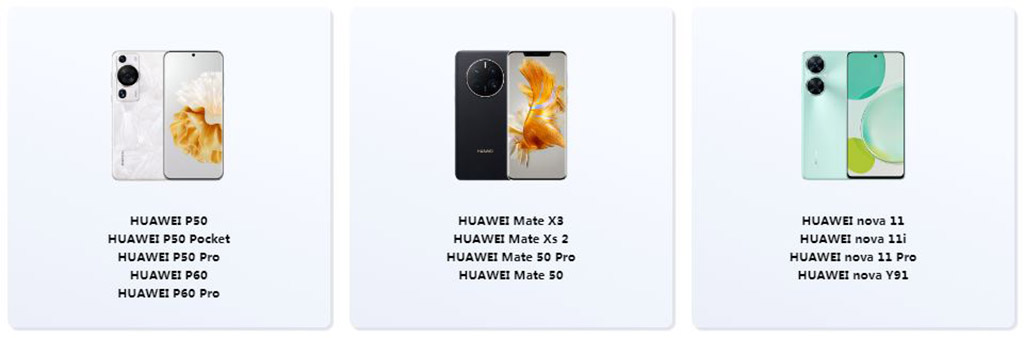 Huawei EMUI 14 Beta devices