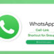 WhatsApp call link shortcut