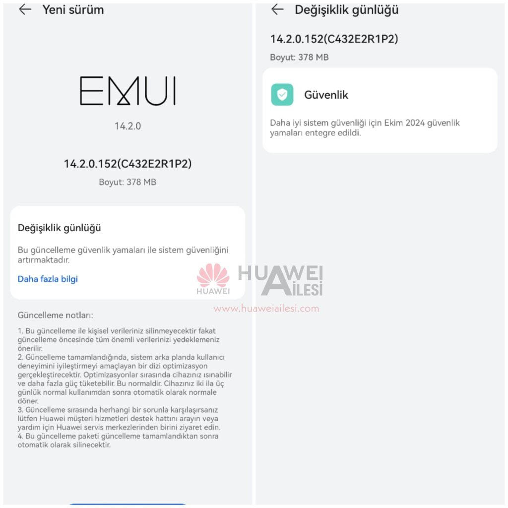 Huawei P60 Pro Mate X3 October 2024 update