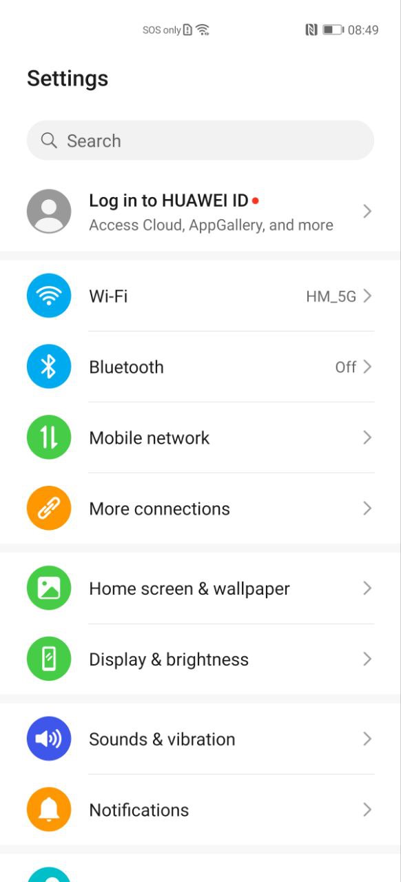 emui 11 settings menu