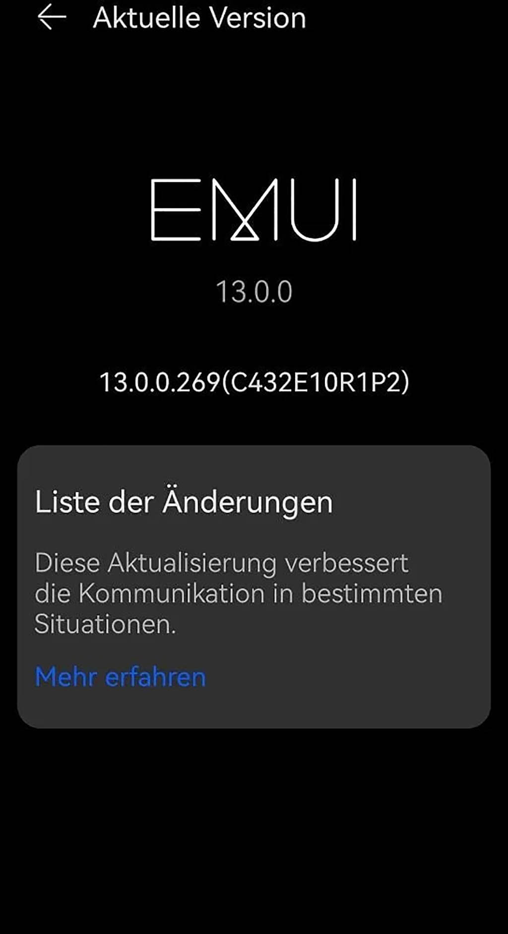 Huawei Mate 50 Pro EMUI 13.0.0.269 update