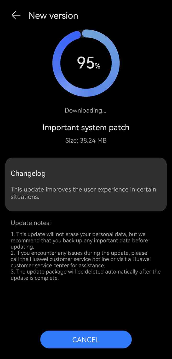 EMUI 14 Beta improvement update