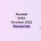 October 2022 EMUI Devices