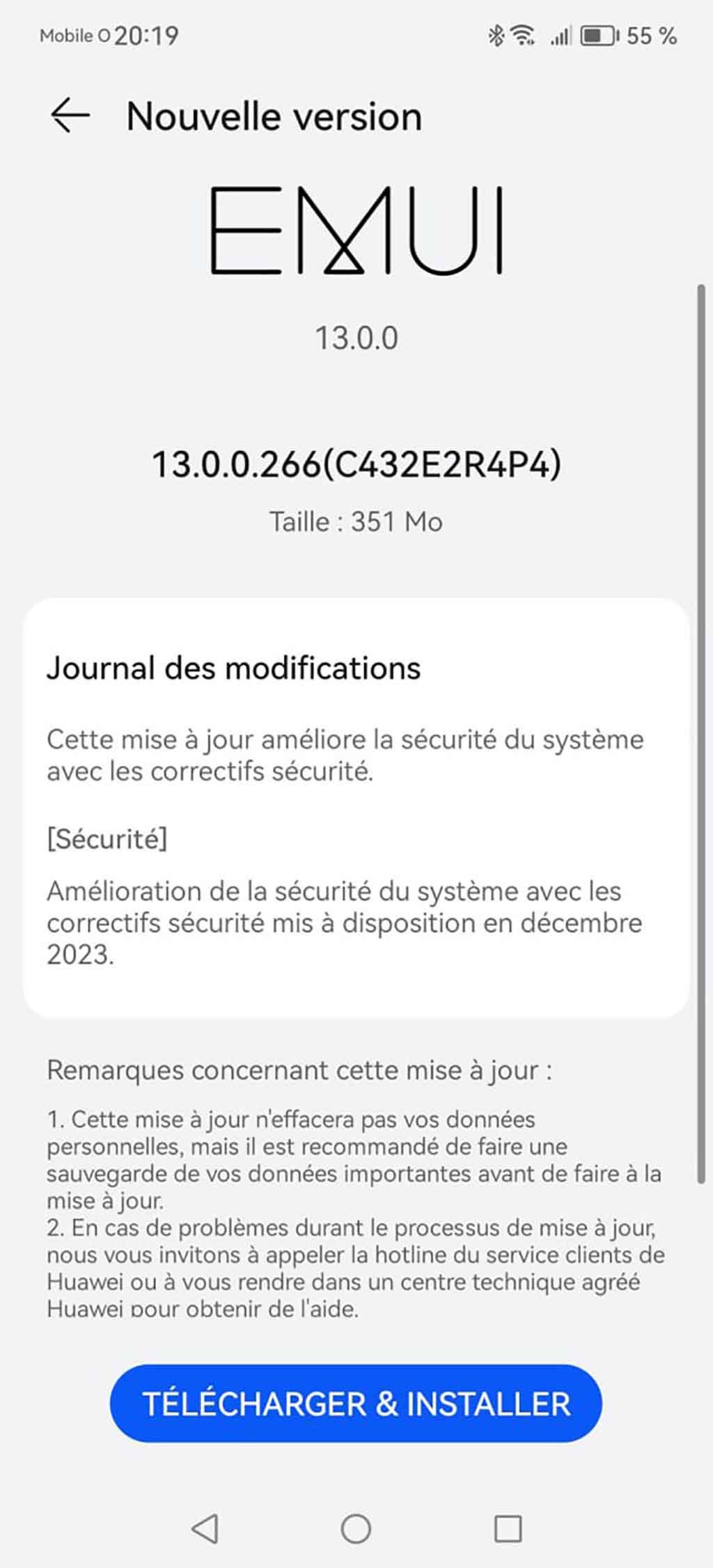 Huawei P50 Pro December 2023 update