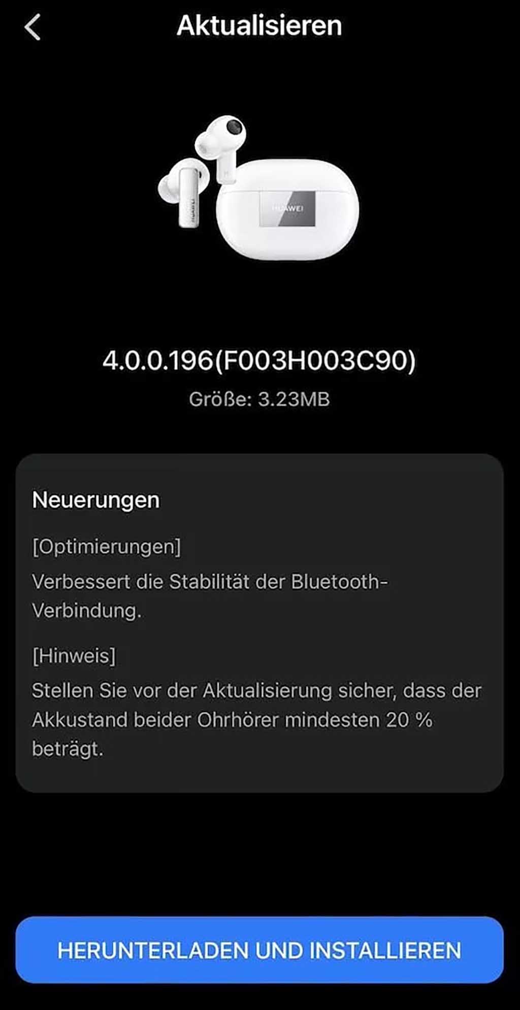 Huawei FreeBuds Pro 3 April 2024 Update