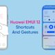 EMUI 12 shortcuts and gestures