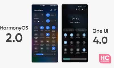 HarmonyOS 2.0 vs One UI 4.0 Quick Settings