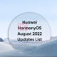 Huawei HarmonyOS DEVICES LIST