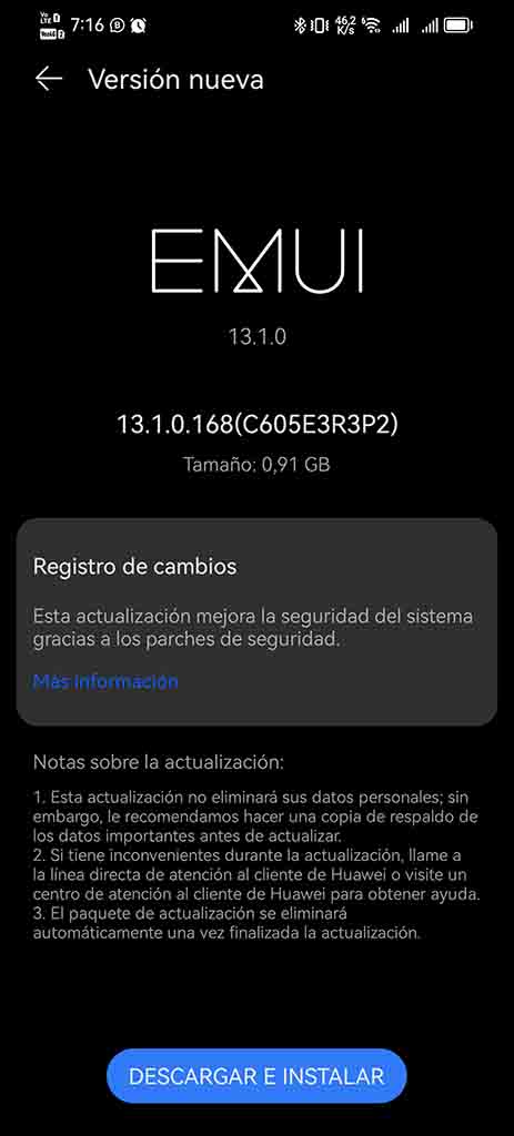 EMUI 13.1.0.168 Huawei P60 Pro