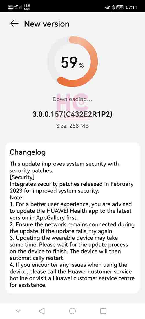 Huawei Watch 3 Series March 2023 update