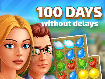 100 Days Without Delays Match 3