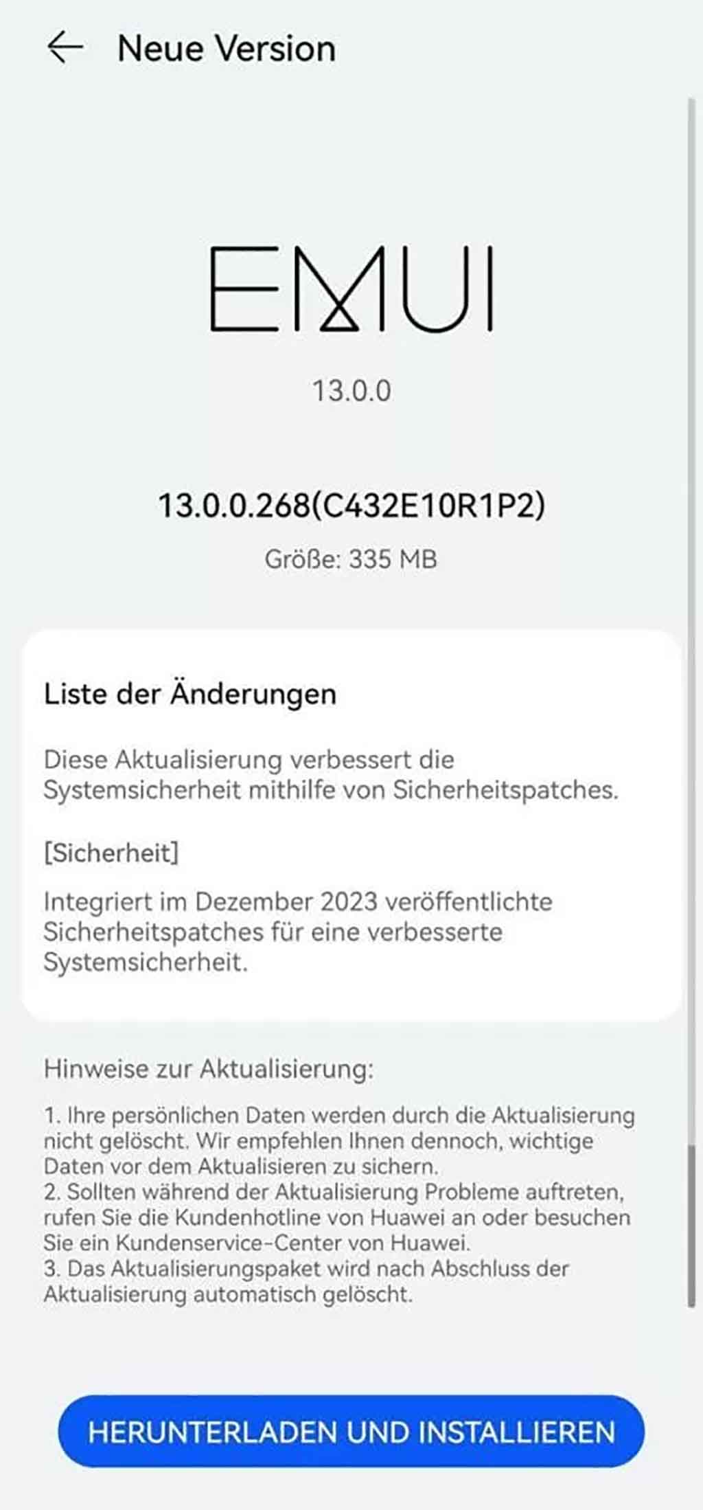 Huawei Mate 50 Pro December 2023 update