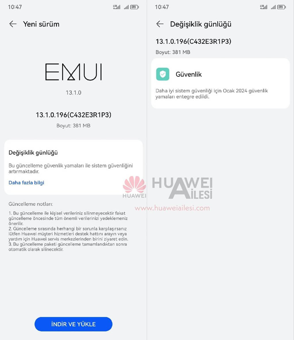 Huawei Mate X3 January 2024 patch