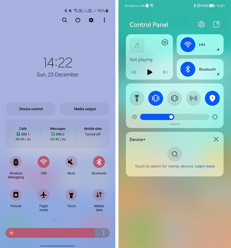 one ui 5 quick settings emui 12