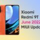 Xiaomi Redmi 9T June 2022 update