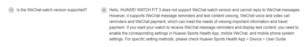 Huawei Watch Fit 3 WeChat version